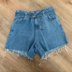 Mango Belted Shorts